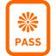 オレンジ色のパスポートのアイコン
